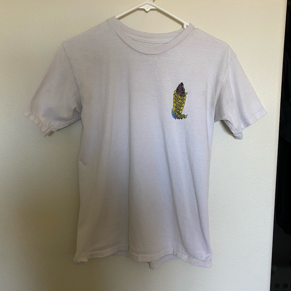 White Mens Small City Fog T-Shirt